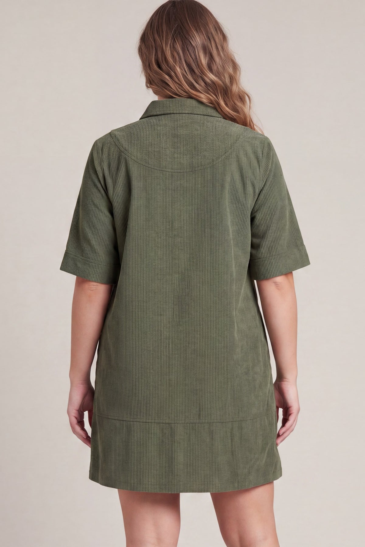 Corduroy Button Dress