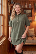 Corduroy Button Dress