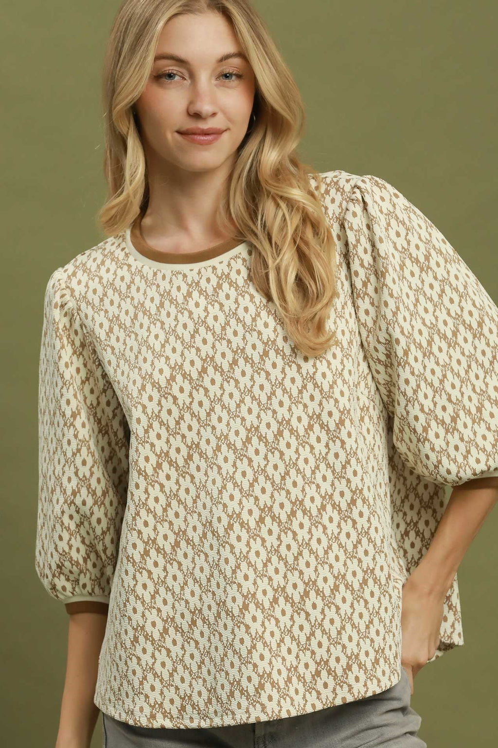 Floral Puff Sleeve Top