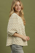 Floral Puff Sleeve Top