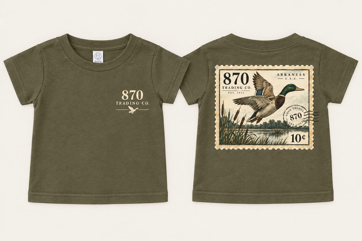 870 Collection- Vintage Mallard Stamp Rabbit Skins Toddler Tee- PREORDER